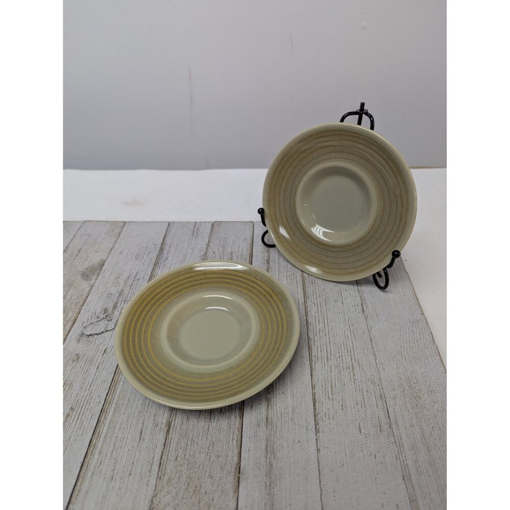 Vintage Set of 2 Franciscan Earthenware Pebble Beach 5 5/8" Saucers